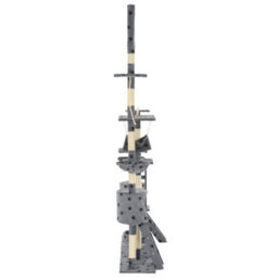 Walplus Cat Tree With Sisal Scratching Posts 230-250 Cm Paw Prints Grey - thumbnail 4