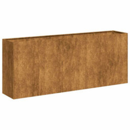 Berkfield Planter Rusty 200X40X80 Cm Weathering Steel - thumbnail 2