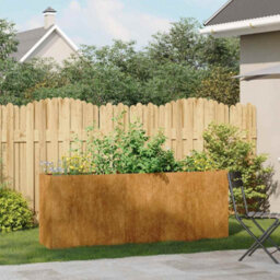 Berkfield Planter Rusty 200X40X80 Cm Weathering Steel - thumbnail 3