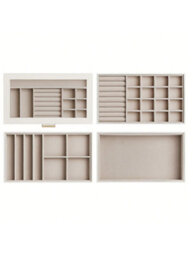 Songmics Stackable Jewellery Trays, 4-Tier Jewellery Box,17 X 28 X 18.3 Cm, For Dressing Table, Gift Idea, Cloud White - thumbnail 9