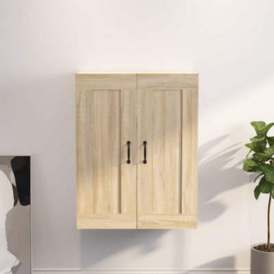 Berkfield Hanging Wall Cabinet Sonoma Oak 69.5X32.5X90 Cm - image 1