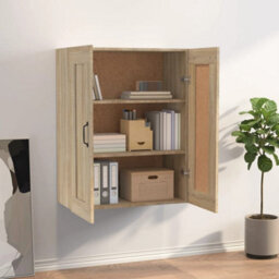 Berkfield Hanging Wall Cabinet Sonoma Oak 69.5X32.5X90 Cm - thumbnail 3