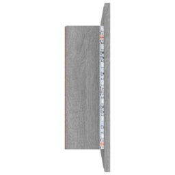 Berkfield Led Mirror Cabinet Grey Sonoma 60X12X45 Cm Engineered Wood - thumbnail 9