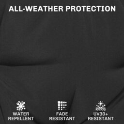 Outsunny Outdoor Chair Seat Cushions Set Of 2, Garden Chair Cushions, Black - thumbnail 5