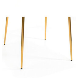 Julian Bowen Pair Of  Harper Pink Velvet Dining Chairs, Upholstered, Set Of 2, Gold Metal Legs, Height: 82 X Width: 49 X Depth: 60Cm - thumbnail 7