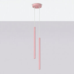 Sollux Lighting Pastelo Steel Pink 2 Lights Modern Pendant Lamps - thumbnail 2