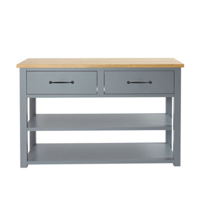 Homestylestore Light Grey And Oak 1215mm Bathroom Cloakroom Vanity Unit And Black T Bar Handles - image 1