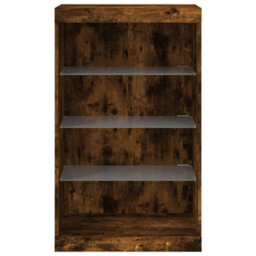 Berkfield Sideboard With Led Lights Smoked Oak 60.5X37X100 Cm - thumbnail 6