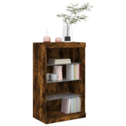 Berkfield Sideboard With Led Lights Smoked Oak 60.5X37X100 Cm - thumbnail 5
