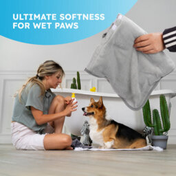 Furdreams Dog Robe, Super Absorbent, Quick-Drying Pet Towel Soft Cozy Fabric - thumbnail 5