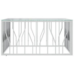 Walplus Coffee Table 100X100X50 Cm Stainless Steel And Glass - thumbnail 4