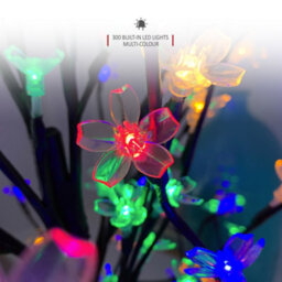 Netta 6Ft Cherry Blossom Tree With 300 Led Lights, Suitable For Indoor And Outdoor Use - Multi-Colour - thumbnail 3