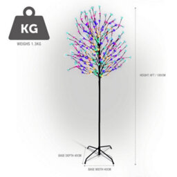 Netta 6Ft Cherry Blossom Tree With 300 Led Lights, Suitable For Indoor And Outdoor Use - Multi-Colour - thumbnail 7