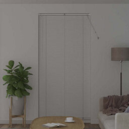 Berkfield Window Blind With Curtains Manual White Aluminium - thumbnail 3