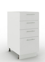 Jd Greta Adjustable Legs Kitchen Drawer Unit 400mm Storage Cabinet With Door Shelf 40Cm - White Matt - thumbnail 1