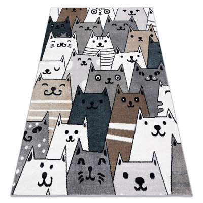 RugsX Carpet Fun Gatti For Children, Cats,  Animals Colorful Multi 180X270 Cm - image 1
