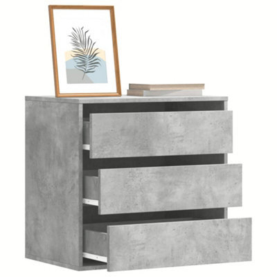 Walplus Corner Chest Of Drawers Concrete Grey 60X41X58 Cm Engineered Wood - image 1