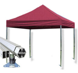 Crocodile Trading 3M X 3M Extreme 40 Commercial Instant Shelter Pop Up Gazebos Frame & Canopy - Burgundy - thumbnail 1