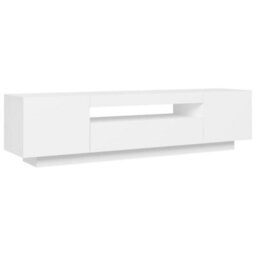 Berkfield Tv Cabinet With Led Lights White 160X35X40 Cm - thumbnail 7