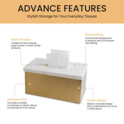 Tissue Box Cover Rectangle Tissue Box Holder For Home Or Office Tissue Storage Car Tissue Box Easy To Refill Dispenser For Facial - thumbnail 4