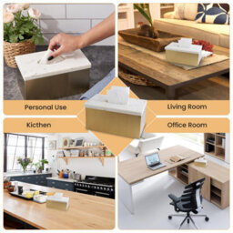 Tissue Box Cover Rectangle Tissue Box Holder For Home Or Office Tissue Storage Car Tissue Box Easy To Refill Dispenser For Facial - thumbnail 7