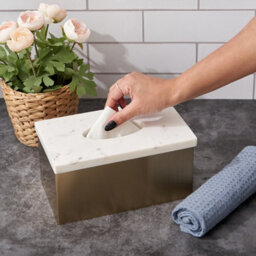 Tissue Box Cover Rectangle Tissue Box Holder For Home Or Office Tissue Storage Car Tissue Box Easy To Refill Dispenser For Facial - thumbnail 6