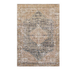 Azalea Faded Pink With Blue Chenille Washed Rug 260X180Cm - thumbnail 6