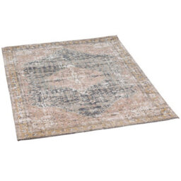 Azalea Faded Pink With Blue Chenille Washed Rug 260X180Cm - thumbnail 5