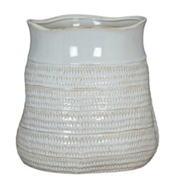 Tava Hewn Bud Vase - Organic Textured Ceramic Decor Accent - thumbnail 1