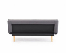 Home Detail Willow 3 Seater Grey Contrast Fabric Pillow Topper Wooden Legs Sofa Bed - thumbnail 5