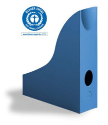 Durable Eco Magazine Rack Recycled Plastic Document File Organiser - A4 Blue - thumbnail 1