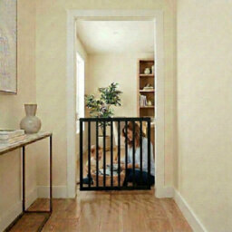 Safetots Simply Secure Wooden Gate, 72Cm - 79Cm, Black, Wooden Stair Gate, Screw Fit Baby Gate, Safety Barrier - thumbnail 7