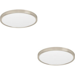 Loops 2 Pack Sleek Modern Satin Nickel Round Ceiling Light For Stylish Indoor Spaces - thumbnail 1