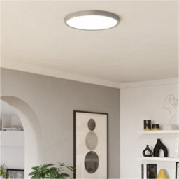 Loops 2 Pack Sleek Modern Satin Nickel Round Ceiling Light For Stylish Indoor Spaces - thumbnail 3