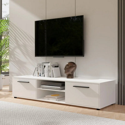 Arte Maxione 10 Tv Cabinet 190Cm - White, Expansive Minimalist Media Centre - image 1