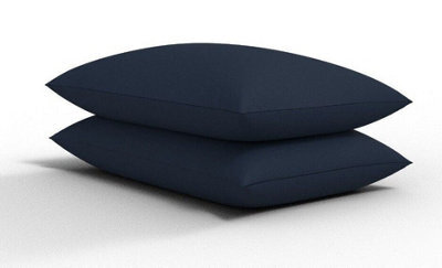 CHILIMILII Polycotton Pair Of Pillowcases Plain Dyed Housewife Pillow Covers 50X75 Cm