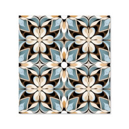 Warren Reed Designer Beige And Brown Abstract Pattern Premium Glass Kitchen Splashback W600mm X H600mm - thumbnail 2