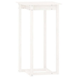 Berkfield 3 Piece Bar Set White Solid Wood Pine - thumbnail 7