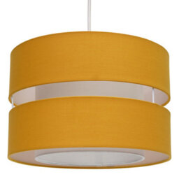 K Living Layer Fabric Ceiling Pendant Light Shade Yellow Ochre, Lampshade Can Be Used On Table Lamps As Well - thumbnail 1