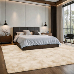 Aspire Homeware Non-Slip Tie Dye Cream Shaggy Rug Soft Fluffy, Living Area And Dining Room Rug, (L)290Cm X (W)200Cm - thumbnail 6