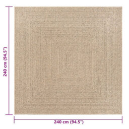 Walplus Rug Zizur 240X240 Cm Jute Look Indoor And Outdoor - thumbnail 8