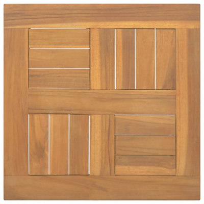 Berkfield Durable Square Table Top 40X40X2.5 Cm Solid Wood Teak - image 1