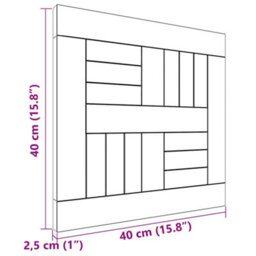 Berkfield Durable Square Table Top 40X40X2.5 Cm Solid Wood Teak - thumbnail 6