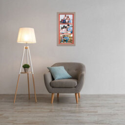 AK Frames 16X8 Rose Gold Modern Multi Photo Frame With Poppy Red Mount - Holds 3 Apertures (3X) 7X5 Photos - thumbnail 3