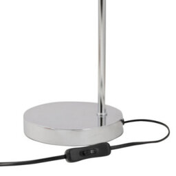 First Choice Lighting Set Of 2 Chrome Arched 46Cm Table Lamp With Grey Cut Out Shades - thumbnail 5