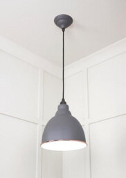 From the Anvil White Gloss Brindley Pendant In Bluff - thumbnail 4