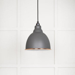 From the Anvil White Gloss Brindley Pendant In Bluff - thumbnail 3