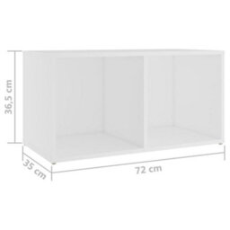 Berkfield Tv Cabinets 2 Pcs White 72X35X36.5 Cm Engineered Wood - thumbnail 8
