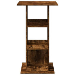 Berkfield Bar Table With Storage Smoked Oak 60X60X102 Cm Engineered Wood - thumbnail 4