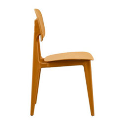 Fusion Living Mustard Yellow Plastic Olso Dining Chair - thumbnail 4